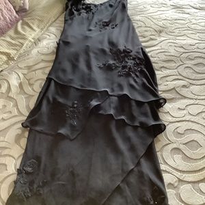 A black formal gown